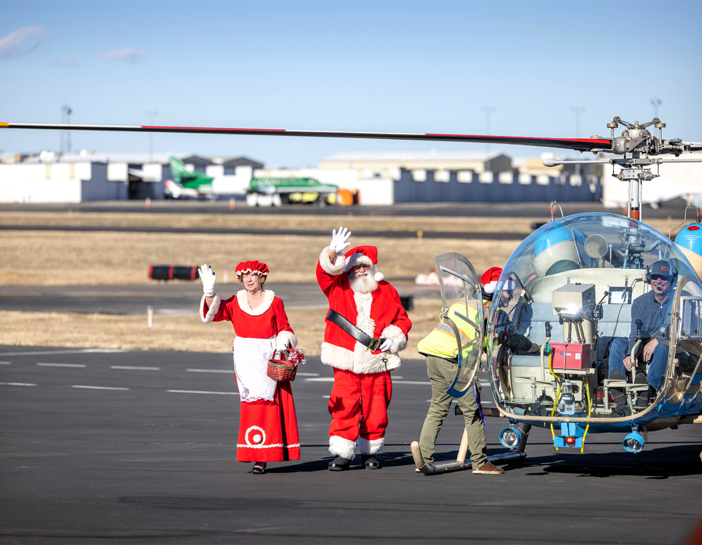 Santa in the Hangar at Exploration of Flight